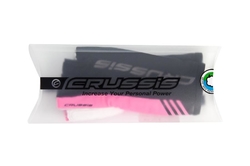 CRUSSIS cyklo rukavice černé/růžová