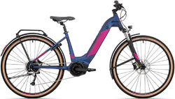 ROCK MACHINE CrossRide INT e500 Bosch lady touring mat dark blue/pink